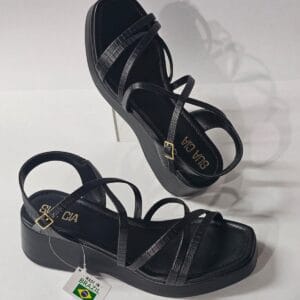 Sandalia Sua Cia Griega Negra